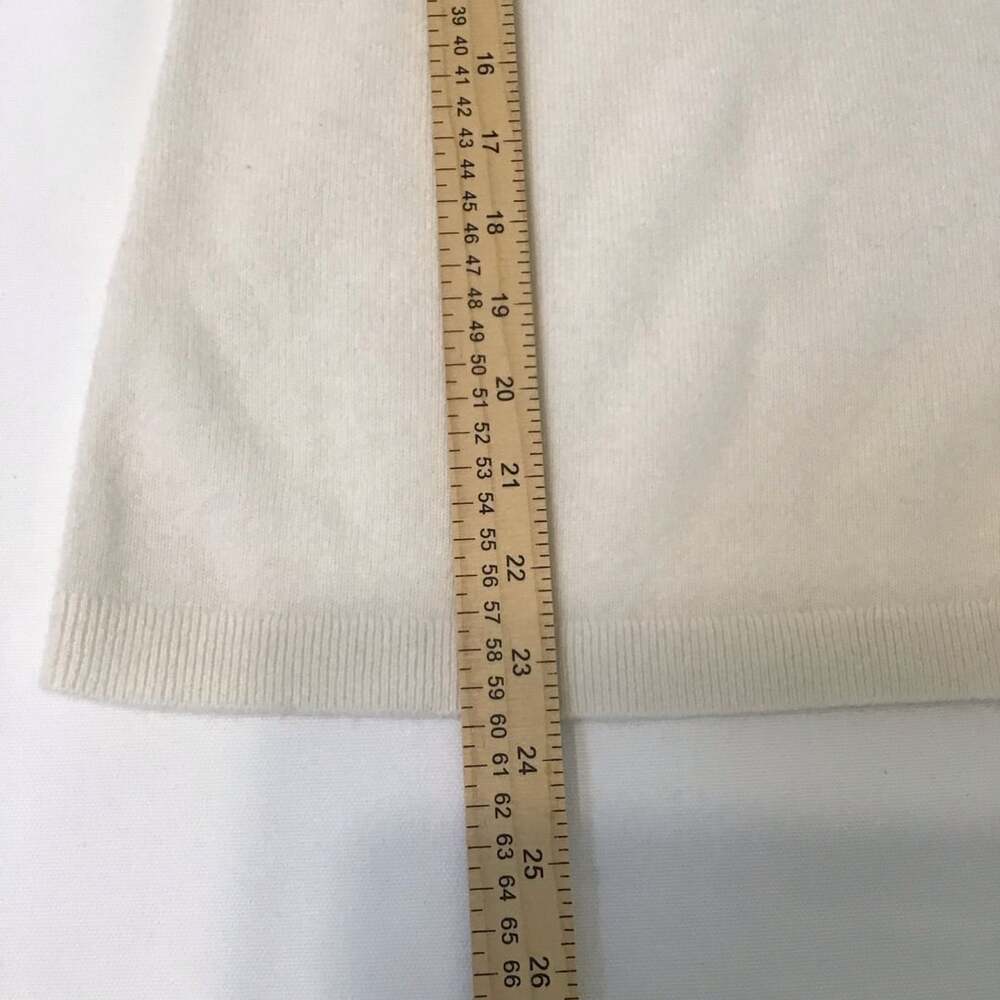 Garnet Hill Lightweight Cashmere Turtleneck Sweater Size S Ivory Cream Luxury - Picture 5 of 9
